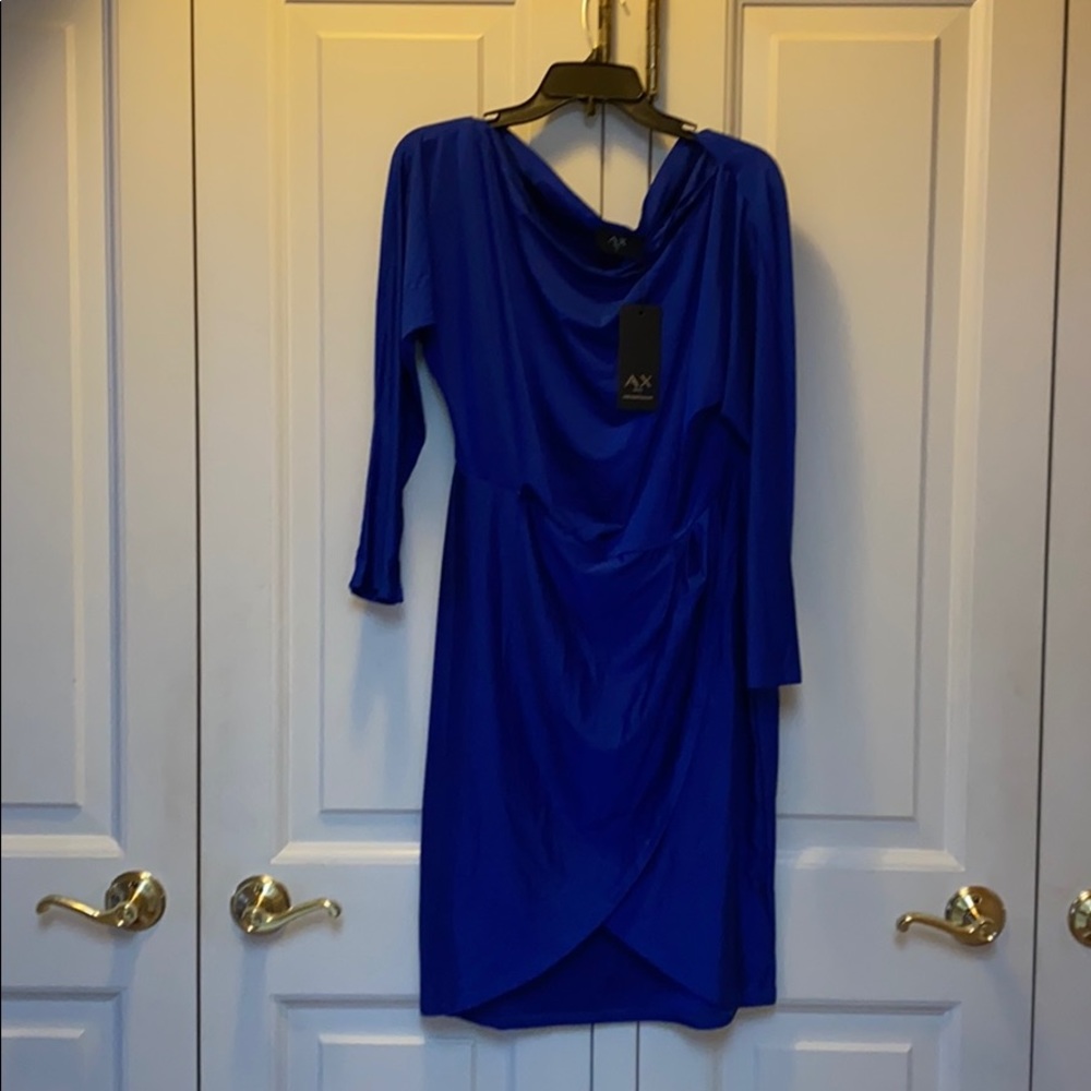 Royal Blue silky dress new with tags